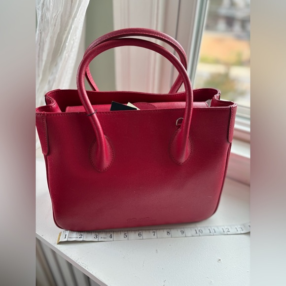 Brooks Brothers Red Leather Handbag NWT - Picture 5 of 8